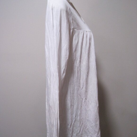 Women’s Express Solid White Cotton Modal Pullover Long Sleeve Shirt Size Medium - Picture 5 of 7